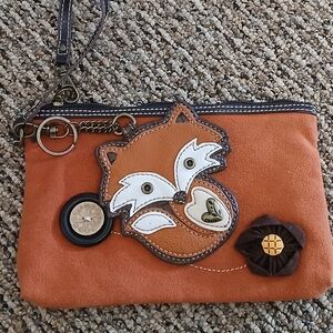 CHALA Fox Wristlet Bag with CoinHolder/ Key Chain Fob